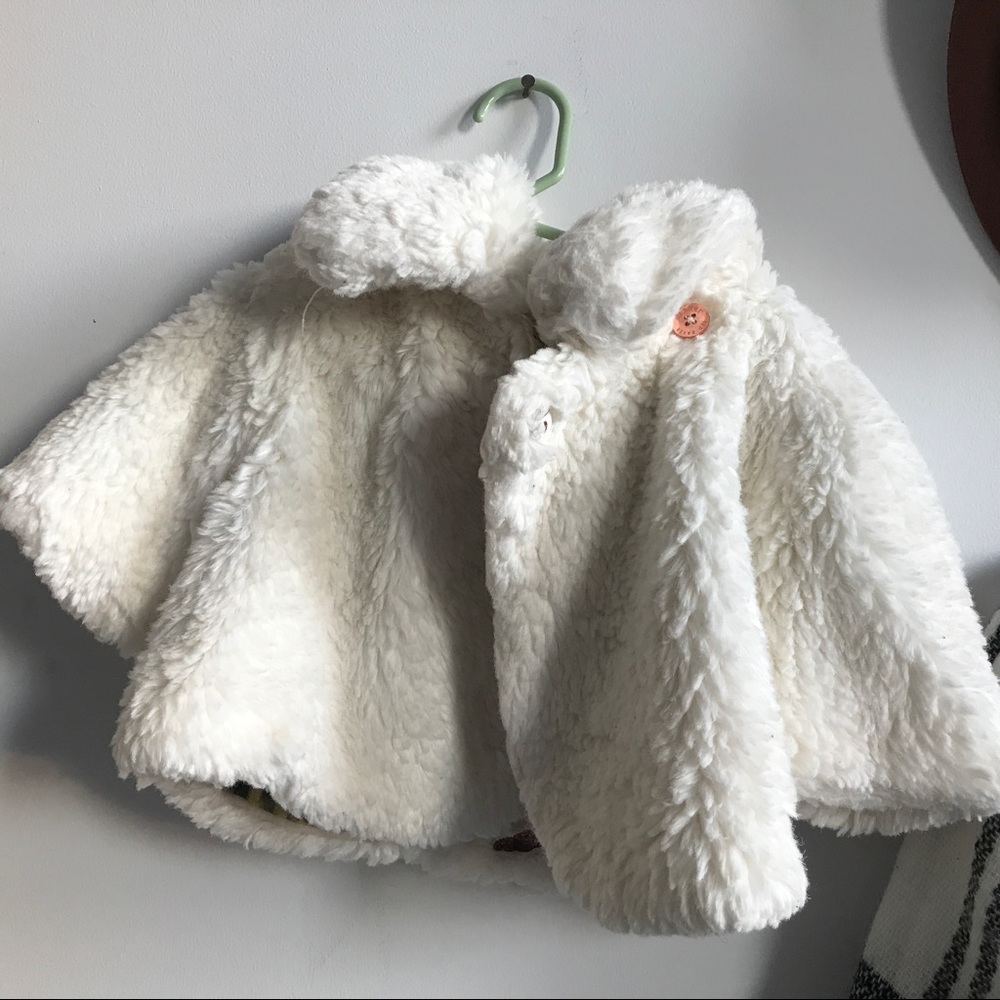 Baker by Ted Baker Floral White Fur Coat